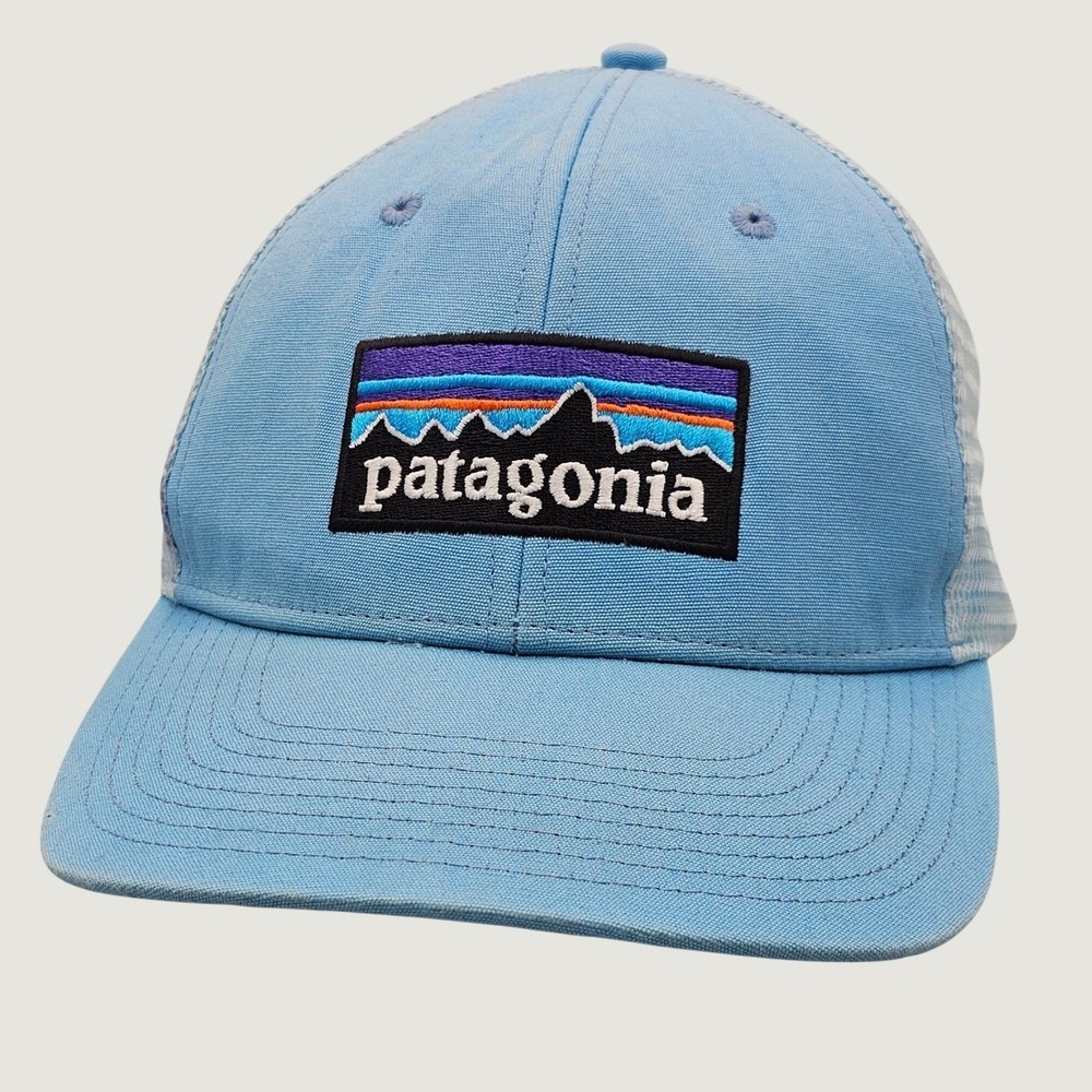Patagonia Fitz Roy Horizon Trucker Hat Sky Blue Mesh Snapback Cap NetPlus OSFM